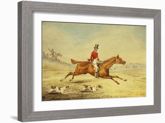 Approaching a Ditch-Henry Thomas Alken-Framed Giclee Print