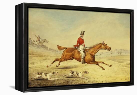 Approaching a Ditch-Henry Thomas Alken-Framed Premier Image Canvas