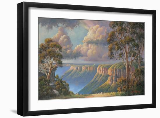 Approaching Storm - Katoomba-John Bradley-Framed Giclee Print