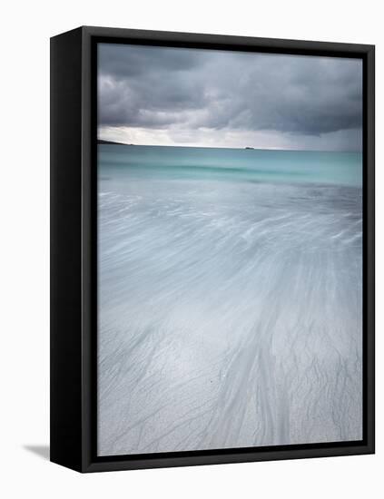 Approaching Storm over West Beach, Berneray, Outer Hebrides, Scotland-Stewart Smith-Framed Premier Image Canvas