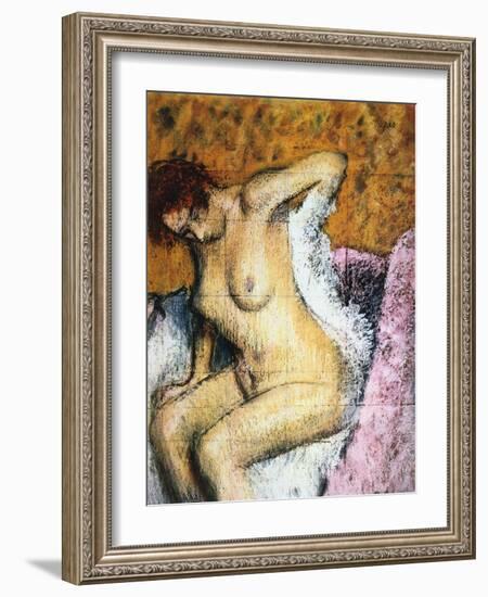 Apres Le Bain (After the Bath), C1895-Edgar Degas-Framed Giclee Print