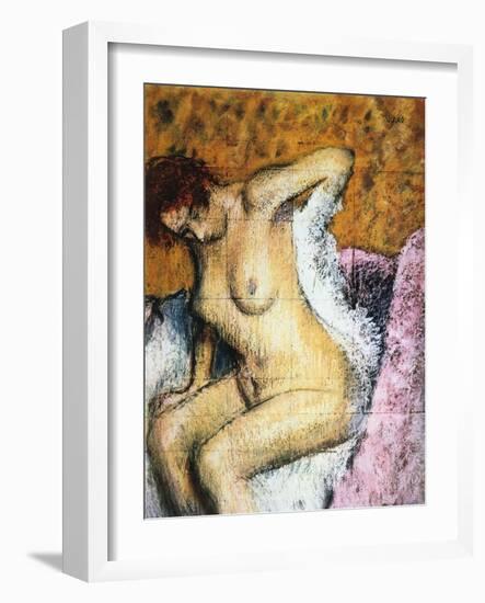 Apres Le Bain (After the Bath), C1895-Edgar Degas-Framed Giclee Print