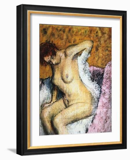 Apres Le Bain (After the Bath), C1895-Edgar Degas-Framed Giclee Print