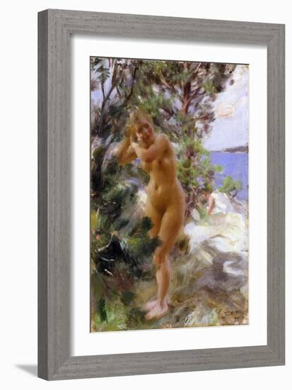 Apres Le Bain - after the Bath - Zorn, Anders Leonard (1860-1920) - 1895 - Oil on Canvas - 53,5X36,-Anders Leonard Zorn-Framed Giclee Print