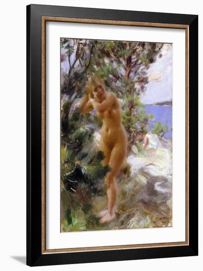 Apres Le Bain - after the Bath - Zorn, Anders Leonard (1860-1920) - 1895 - Oil on Canvas - 53,5X36,-Anders Leonard Zorn-Framed Giclee Print