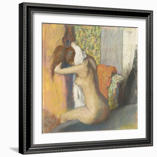 Aprés le bain, femme s'essuyant la nuque-Edgar Degas-Framed Giclee Print