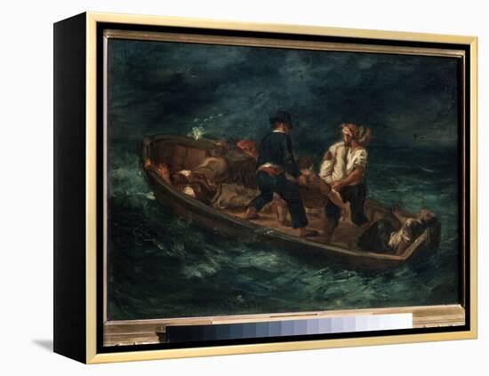 Apres Le Naufrage  (After a Shipwreck) (Aussi Appeles  Naufrages Abandonnes Dans Un Canot ) Les Re-Ferdinand Victor Eugene Delacroix-Framed Premier Image Canvas