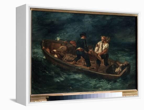 Apres Le Naufrage  (After a Shipwreck) (Aussi Appeles  Naufrages Abandonnes Dans Un Canot ) Les Re-Ferdinand Victor Eugene Delacroix-Framed Premier Image Canvas