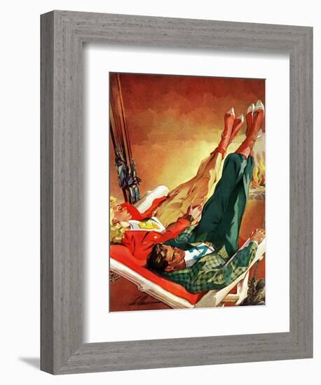 "Apres Ski," February 22, 1941-Ski Weld-Framed Giclee Print