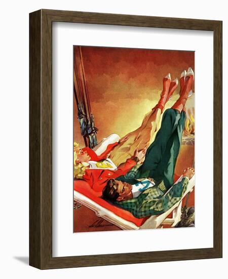 "Apres Ski," February 22, 1941-Ski Weld-Framed Giclee Print