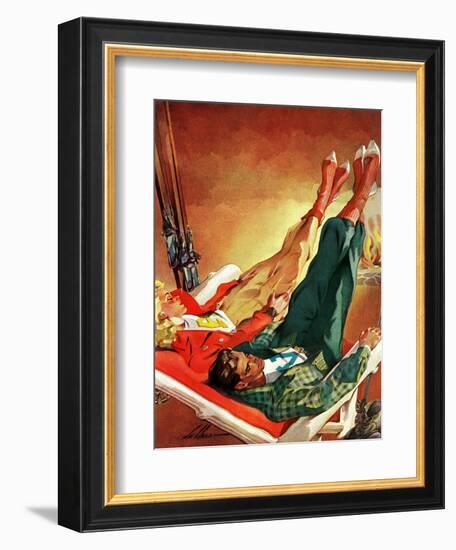 "Apres Ski," February 22, 1941-Ski Weld-Framed Giclee Print