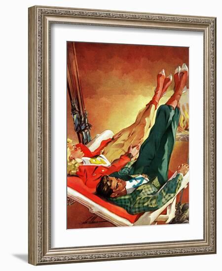 "Apres Ski," February 22, 1941-Ski Weld-Framed Giclee Print