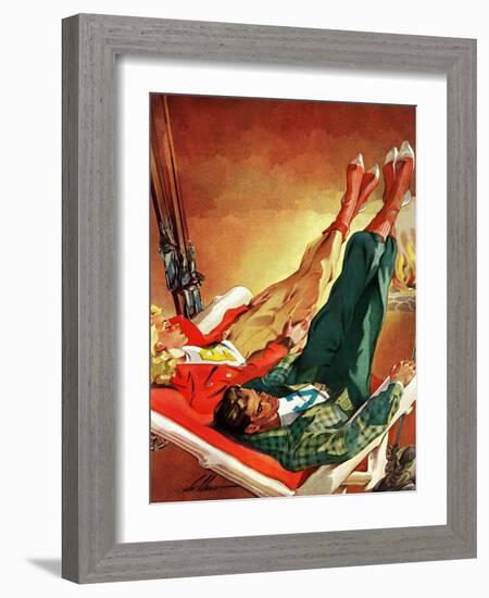 "Apres Ski," February 22, 1941-Ski Weld-Framed Giclee Print