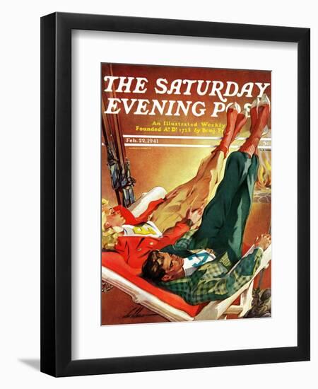 "Apres Ski," Saturday Evening Post Cover, February 22, 1941-Ski Weld-Framed Giclee Print