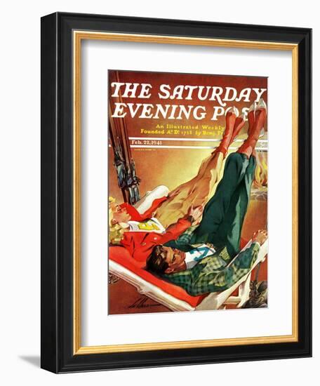 "Apres Ski," Saturday Evening Post Cover, February 22, 1941-Ski Weld-Framed Giclee Print