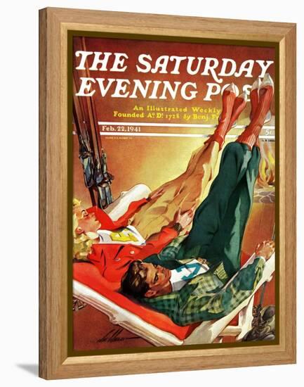 "Apres Ski," Saturday Evening Post Cover, February 22, 1941-Ski Weld-Framed Premier Image Canvas
