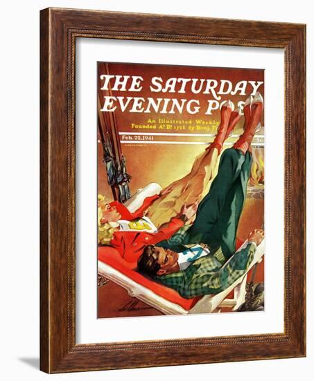 "Apres Ski," Saturday Evening Post Cover, February 22, 1941-Ski Weld-Framed Giclee Print