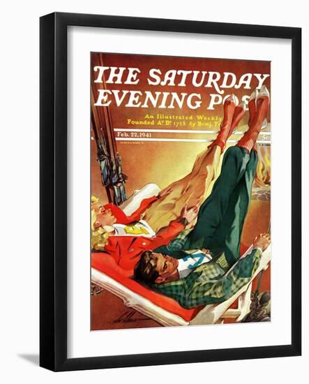 "Apres Ski," Saturday Evening Post Cover, February 22, 1941-Ski Weld-Framed Giclee Print