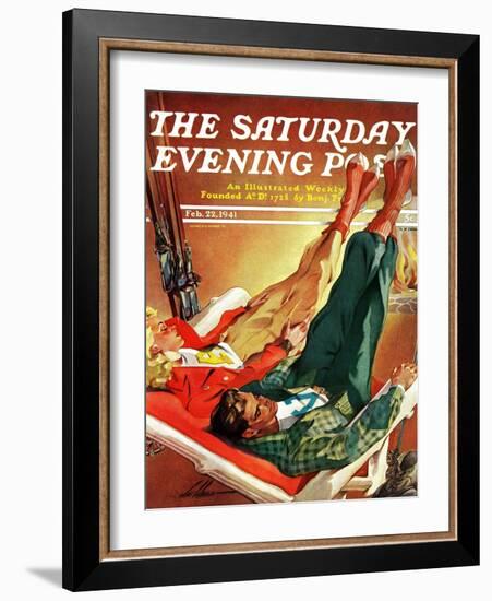 "Apres Ski," Saturday Evening Post Cover, February 22, 1941-Ski Weld-Framed Giclee Print