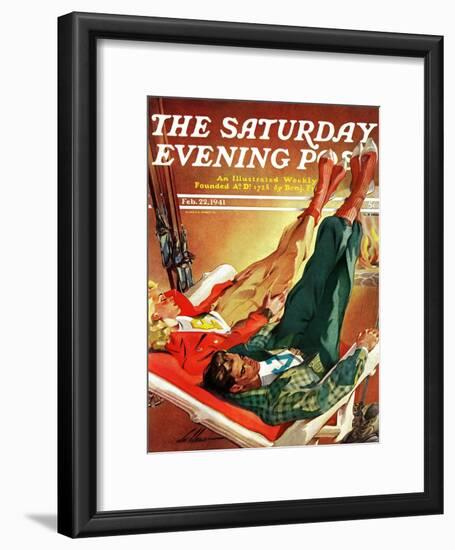 "Apres Ski," Saturday Evening Post Cover, February 22, 1941-Ski Weld-Framed Giclee Print