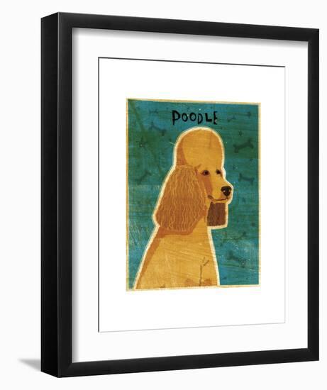 Apricot Poodle-John W^ Golden-Framed Art Print