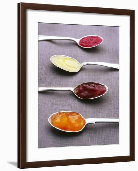 Apricot, Raspberry and Strawberry Jam and Lemon Curd-Maja Smend-Framed Photographic Print