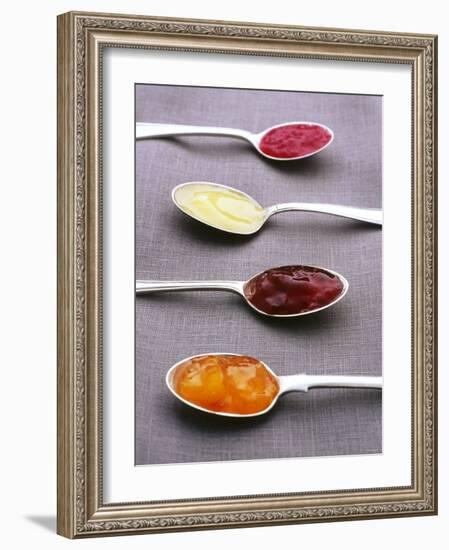 Apricot, Raspberry and Strawberry Jam and Lemon Curd-Maja Smend-Framed Photographic Print