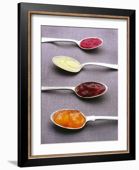 Apricot, Raspberry and Strawberry Jam and Lemon Curd-Maja Smend-Framed Photographic Print