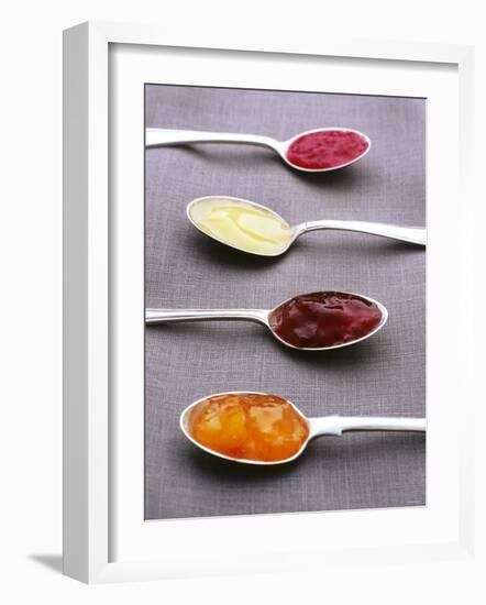 Apricot, Raspberry and Strawberry Jam and Lemon Curd-Maja Smend-Framed Photographic Print