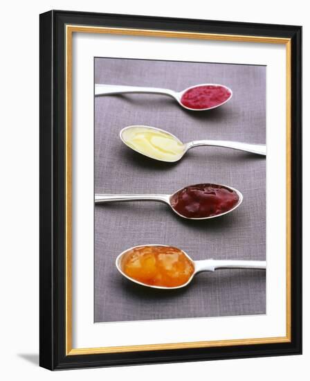 Apricot, Raspberry and Strawberry Jam and Lemon Curd-Maja Smend-Framed Photographic Print