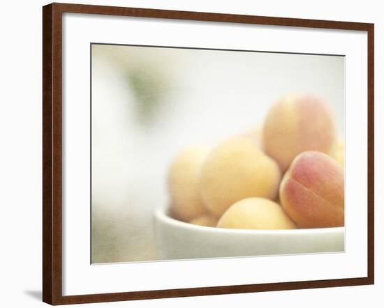 Apricots in a White Bowl Still Life-Steve Lupton-Framed Photographic Print