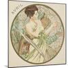 April, 1899 (Detail)-Alphonse Mucha-Mounted Giclee Print