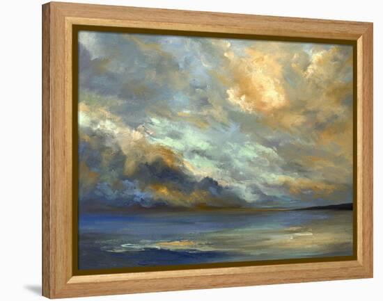 April Coastal Clouds-Sheila Finch-Framed Stretched Canvas