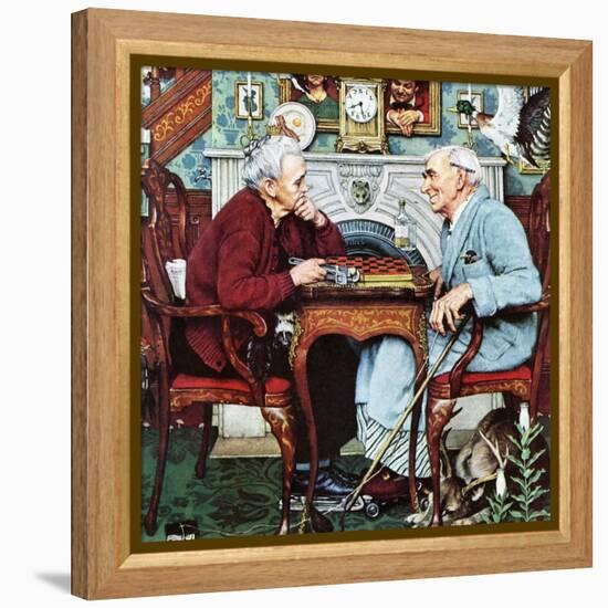 "April Fool, 1943", April 3,1943-Norman Rockwell-Framed Premier Image Canvas