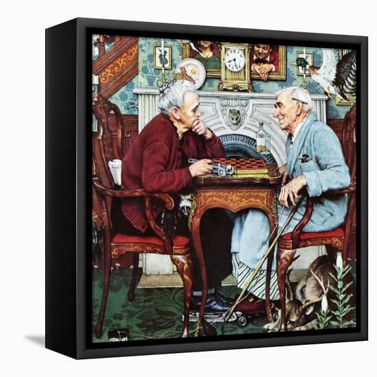 "April Fool, 1943", April 3,1943-Norman Rockwell-Framed Premier Image Canvas