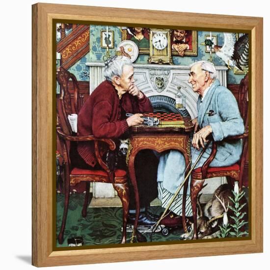 "April Fool, 1943", April 3,1943-Norman Rockwell-Framed Premier Image Canvas