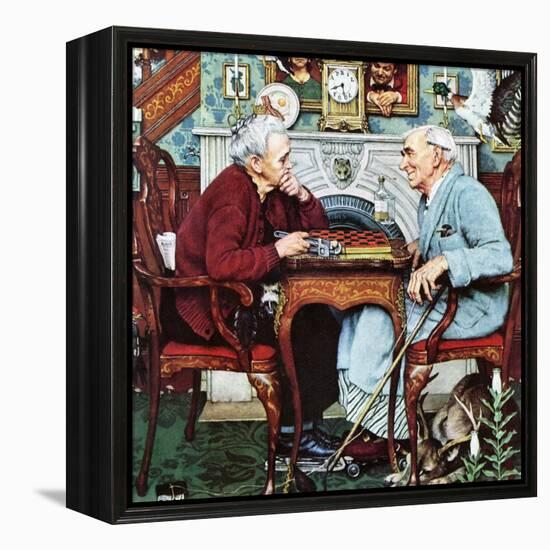 "April Fool, 1943", April 3,1943-Norman Rockwell-Framed Premier Image Canvas