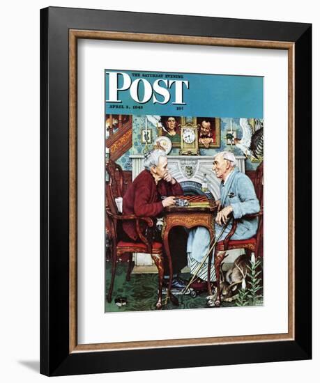 "April Fool, 1943" Saturday Evening Post Cover, April 3,1943-Norman Rockwell-Framed Giclee Print