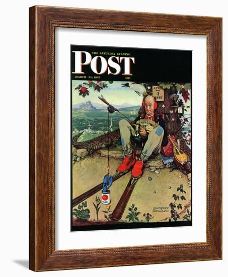 "April Fool, 1945" Saturday Evening Post Cover, March 31,1945-Norman Rockwell-Framed Giclee Print