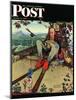 "April Fool, 1945" Saturday Evening Post Cover, March 31,1945-Norman Rockwell-Mounted Giclee Print