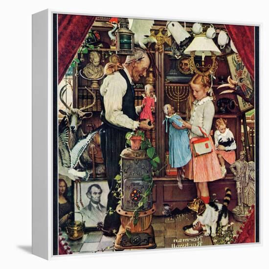 "April Fool, 1948", April 3,1948-Norman Rockwell-Framed Premier Image Canvas