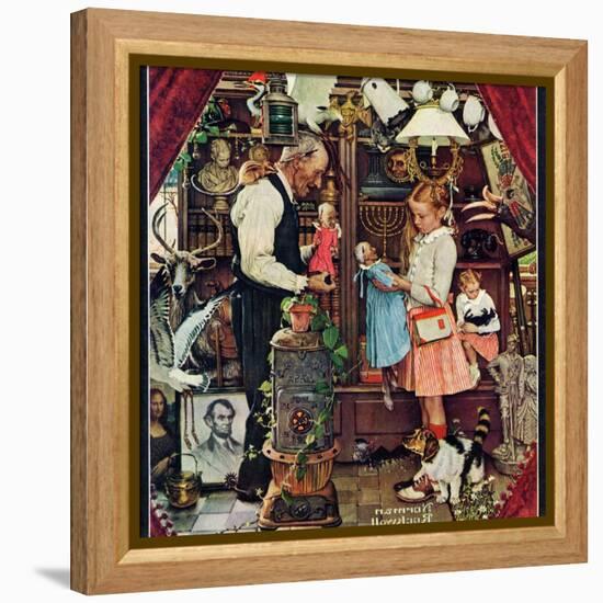 "April Fool, 1948", April 3,1948-Norman Rockwell-Framed Premier Image Canvas