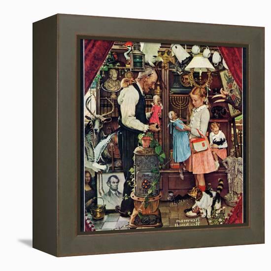 "April Fool, 1948", April 3,1948-Norman Rockwell-Framed Premier Image Canvas