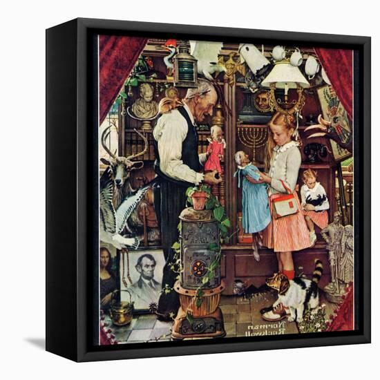 "April Fool, 1948", April 3,1948-Norman Rockwell-Framed Premier Image Canvas