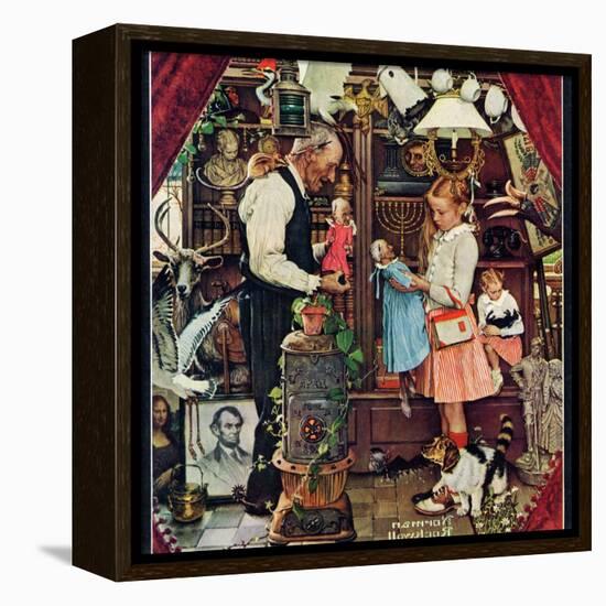 "April Fool, 1948", April 3,1948-Norman Rockwell-Framed Premier Image Canvas