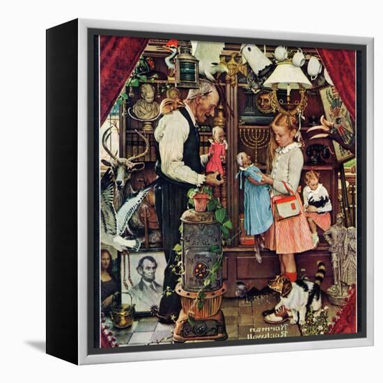 "April Fool, 1948", April 3,1948-Norman Rockwell-Framed Premier Image Canvas