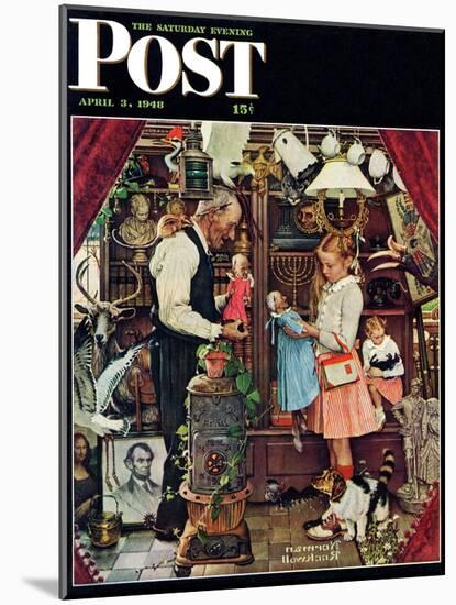 "April Fool, 1948" Saturday Evening Post Cover, April 3,1948-Norman Rockwell-Mounted Giclee Print