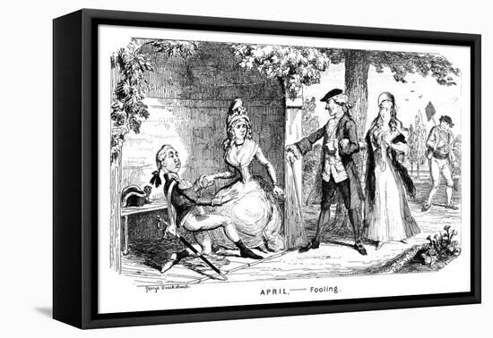 April - Fooling, C1839-George Cruikshank-Framed Premier Image Canvas