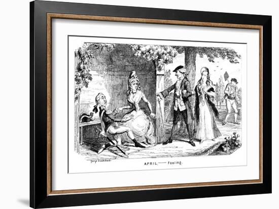 April - Fooling, C1839-George Cruikshank-Framed Giclee Print