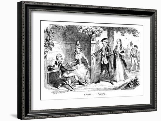 April - Fooling, C1839-George Cruikshank-Framed Giclee Print